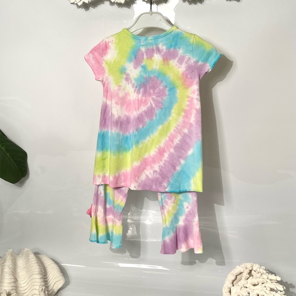 JM Collection Girls Tie-dye 2 Piece Pants Set Size 4T - Picture 3 of 15
